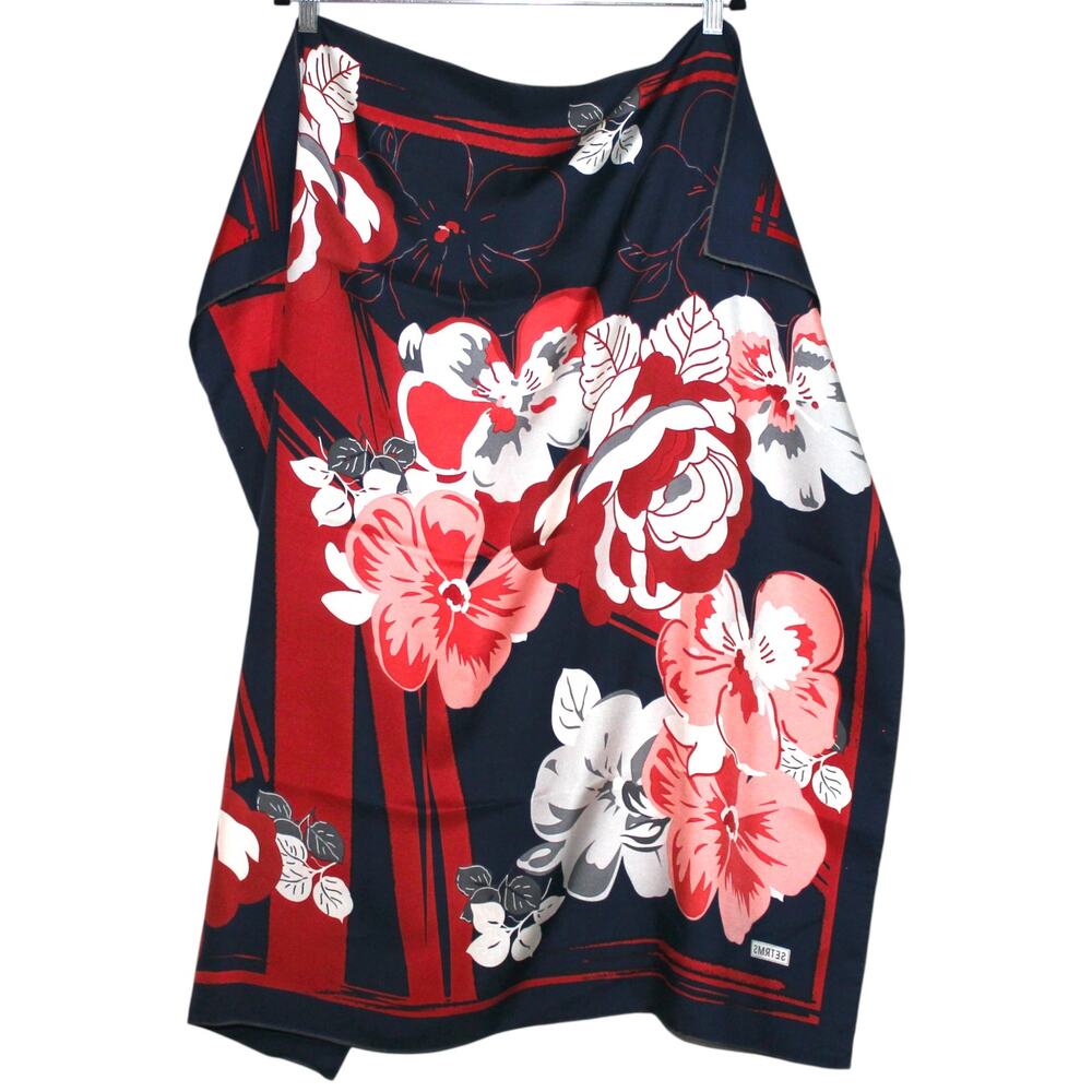 Setrms 100% Silk Multi Color Patterned Square Lar… - image 4